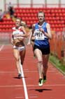 Josie Cram (Morpeth) wins the 800 metres.